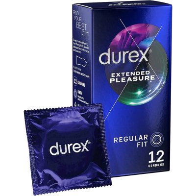 Durex Extended Pleasure – preservativos para prolongar o prazer (12 un.)